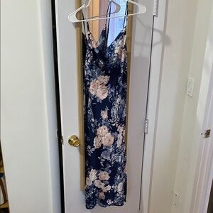 Floral Navy Blue Dress